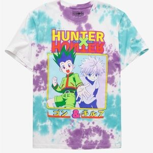 Hunter x Hunter Tie-Dye Graphic Tee Boyfriend Fit Girls T-Shirt Sz.M